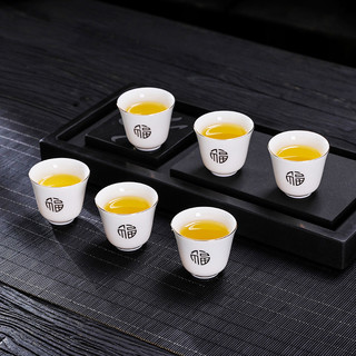 羊脂玉白瓷主人杯陶瓷杯品茗杯喝茶碗中式功夫小茶杯喝茶茶盏单杯