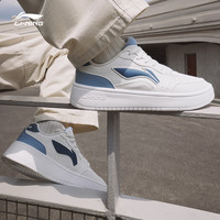  LI-NING/李宁 透气 男士板鞋  浮舟-云雾白/鲨鱼灰 39