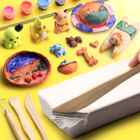 西班牙JOVI石塑粘土diy材料包手工石塑黏土免烧免烤风干工具套装陶瓷白泥土石膏泥塑陶土软陶泥冰箱贴环保