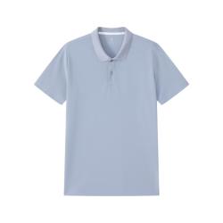 京东京造 运动短袖Polo衫男跑步健身春夏 灰蓝色 3.0 L