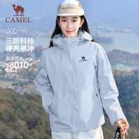 骆驼 宙斯 七夕礼物骆驼户外单层冲锋衣女秋新款三防登山服旅行外套男