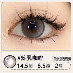 柚子派 美瞳大直径14.5mm半年抛炼乳咖啡隐形眼镜日常自然学生正品
