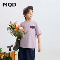 马骑顿（MQD）男大童夏季新品学院风潮酷休闲基础百搭款短袖亲肤舒适T恤