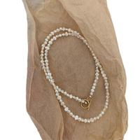 雾添花巴洛克淡水珍珠项链小粒不规则淡水珍珠锁骨链气质网红短款项  珍珠项链A27-110