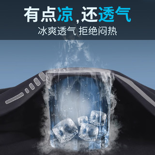 运动七分裤冰丝裤速干薄款男拉链短裤夏季休闲骑行裤跑步男裤 M