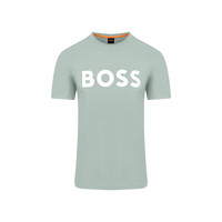 雨果博斯（HUGO BOSS） 潮流轻奢高级休闲男士短袖T恤50481923 浅绿L
