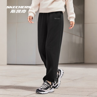 斯凯奇 outlets2025秋冬宽松版针织长裤舒适运动休闲裤女