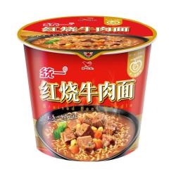 统一 老坛酸菜红烧香辣藤椒牛肉面 12桶 箱装