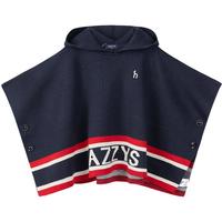 哈吉斯（HAZZYS）品牌童装女童秋外披斗篷时尚简约百搭披肩斗篷 藏蓝 145