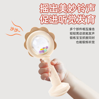 DEERC婴儿玩具0-6个月手摇铃可啃咬安抚牙胶磨牙新生儿礼盒物