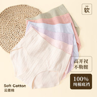 婷美高腰内裤女纯棉7A抗菌收腹提臀2025大码女士无痕三角短裤 L