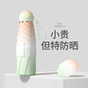 逆季太阳伞防晒伞防紫外线遮阳伞女口袋款胶囊雨伞小巧五折伞黑胶