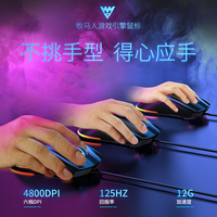 牧马人M1有线鼠标电竞游戏宏静音cf非无声轻联名人体工学