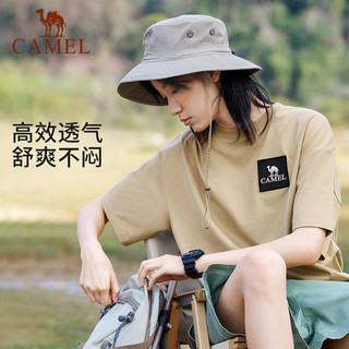 骆驼 CAMEL户外短袖t恤女登山速干上衣男夏季宽松运动半袖快干棉T恤 XXXL