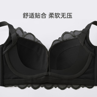 茜施尔内衣女小胸聚拢调整型防下垂收副乳胸罩无钢圈蕾丝性感内衣 34/75B