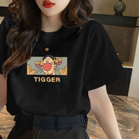 克莱因蓝纯棉短袖t恤女夏季2025年美式复古欧货大版女装上衣 M