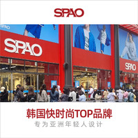SPAO 女士V领纯棉短袖T恤