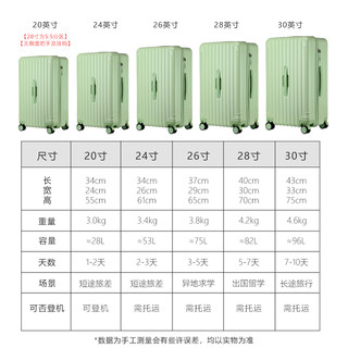 Semir/森马大容量行李箱女20寸登机箱24旅行箱男密码皮箱子拉杆箱