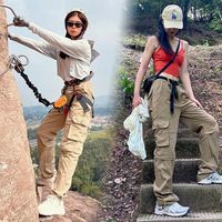 吉普盾 男女同款户外徒步登山裤 速干长裤