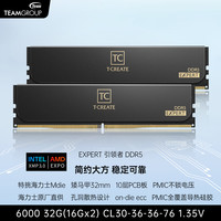 十铨 科技 EXPERT 引领者 DDR5内存条 6000 32G(2x16G) C30 特挑海力士Mdie 黑