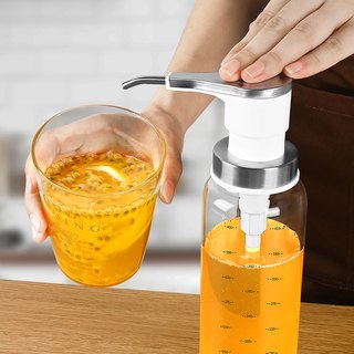 德国蜂蜜瓶按压式蜂蜜瓶分装瓶家用食品级玻璃分装空瓶蜂蜜罐