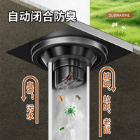 潜水艇地漏防臭防堵全铜卫生间淋浴室通用隐形长条型店