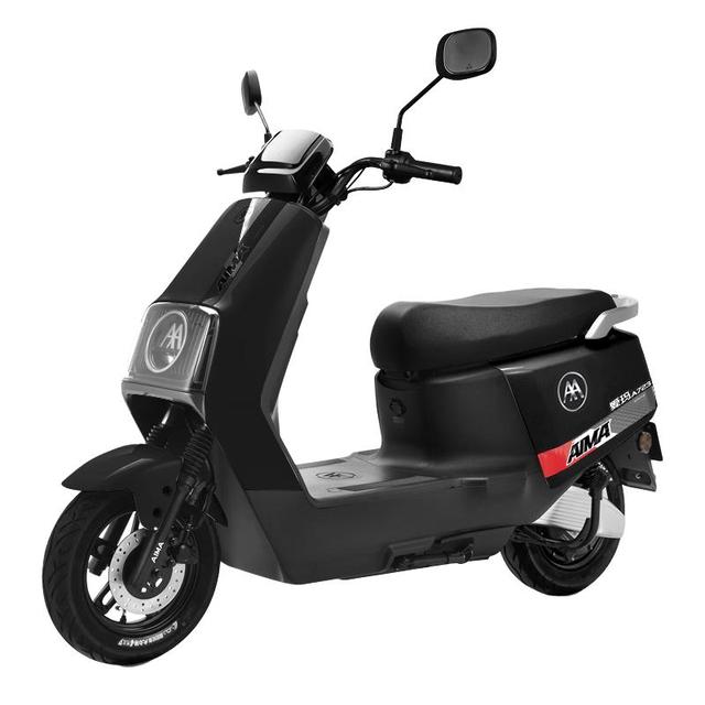 今日必买：爱玛 电动摩托车辉腾72V32AH长续航130KM外卖家用舒适出行智能电动车 茶白