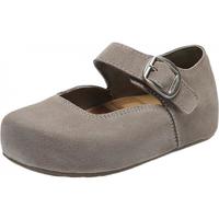 百丽（Belle）厚底半糖吐司2代勃肯鞋女25秋新商场款绒面玛丽珍鞋E1K1DCQ5 灰色（2代） 35 (225mm)