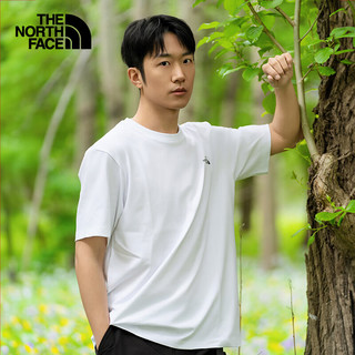 北面（The North Face）男女同款宽松短袖棉T恤户外休闲透气25春夏|8DEW FN4/白色 XL /180