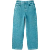 【直筒牛仔裤】春秋九分裤微弹宽松高腰牛仔裤女