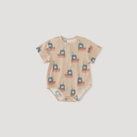 巴厘小猪婴儿包屁衣短袖夏季新生儿三角哈衣薄款初生儿连体衣夏日宝宝衣服 航海奇遇 80cm