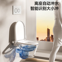 瑞尔特(R&T)壁挂式轻智能马桶家用一体机墙排嵌入墙隐藏式水箱挂便器 HX0L-自翻盖 305/300mm 矮水箱