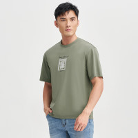 才子 经典圆领短袖T恤男舒适