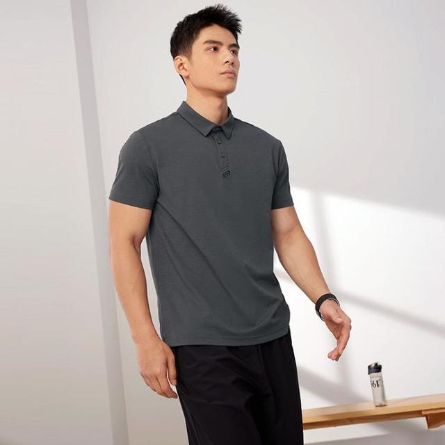 361° 迅干科技1.0夏透气基础简约短袖男式防晒polo抑菌运动