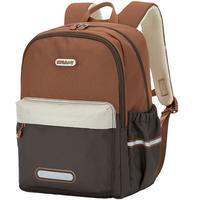 卡拉羊【蒋勤勤代言】书包小初高中生游学包大容量高颜值双肩包男女 【18L】焦糖棕