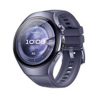 HUAWEI 华为 WATCH 5 智能手表 46mm eSIM版 904L不锈钢表壳 银河紫素皮复合表带 (北斗、GPS)