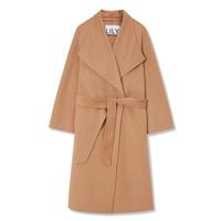 绵羊毛含山羊绒长款毛呢外套大衣