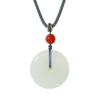 LuckyME LIFE 和田玉润福寿平安扣吊坠