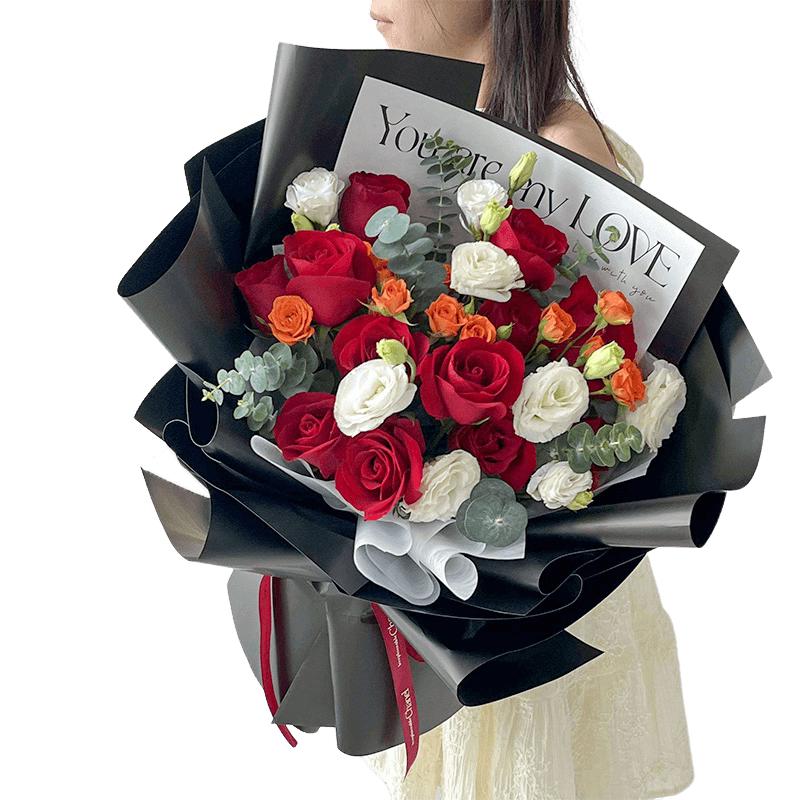 幽客玉品鲜花速递红玫瑰花束表白全国同城配送 11朵红玫瑰花束【一生一世】