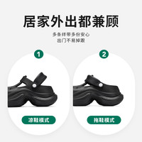 【超级88】热风 hotwind2025年夏季男女洞洞鞋凉鞋拖鞋 04白色（H62M25616） 37