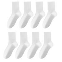 【8双装 100%棉】纯棉女士袜子透气抑菌不掉跟百搭中筒袜女