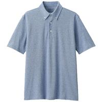 無印良品 MUJI 無印良品 男式 防紫外线 凉感珠地网眼纽扣领短袖POLO衫男士纯棉防晒 藏青色 XL (180/104A)