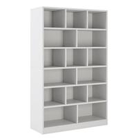 木匠印记书架简易简约落地实木板置物架卧室客厅储物收纳家用书架柜子 【纯实木】格款原木色80*30*180