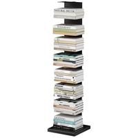 SKAAN铁艺书架落地置物架客厅简易立式窄书柜床头转角金属悬浮隐形书架 创意隐形书架 8层/黑