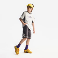 马骑顿（MQD）【吸湿速干】MQD童装男童短袖套装2025夏儿童运动短裤两件套 米白 150