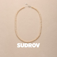 素觉 2021年新款纯925银椭圆异形珍珠项链女短款时尚choker颈链 长38+3cm（4-5mm椭圆异形珍珠）