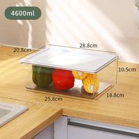 纳川 NC 透明冰箱盒 保鲜盒 4600ml