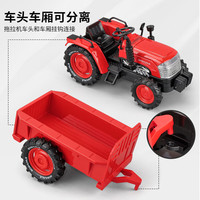卡威（KIV）带斗拖拉机儿童玩具合金仿真工程车农夫车回力玩具车男孩 带斗拖拉机-绿色