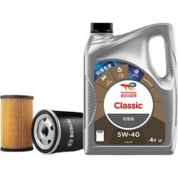 道达尔能源 保养单次卡 含机油机滤工时  CLASSIC 优能 5W-40 API SP级 4L