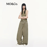 MO&Co.背心2025秋亚麻棉纱细支针织轻薄削肩工字美背修身MBE3VET012 日晒绿 S /160